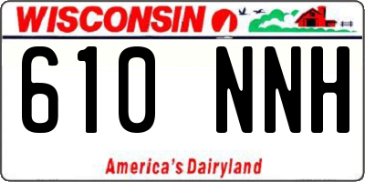 WI license plate 610NNH
