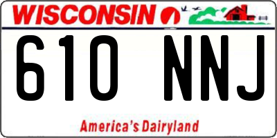 WI license plate 610NNJ