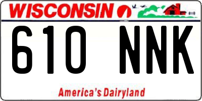 WI license plate 610NNK