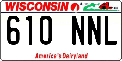 WI license plate 610NNL