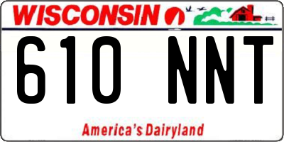 WI license plate 610NNT