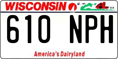 WI license plate 610NPH