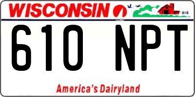 WI license plate 610NPT