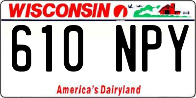 WI license plate 610NPY