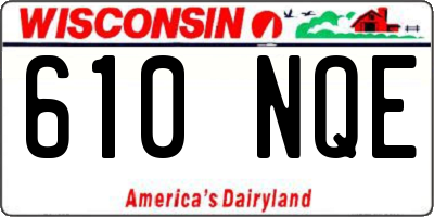 WI license plate 610NQE