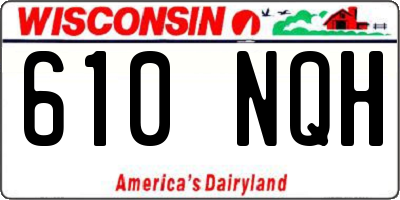 WI license plate 610NQH