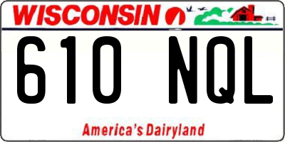 WI license plate 610NQL