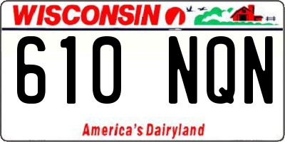 WI license plate 610NQN