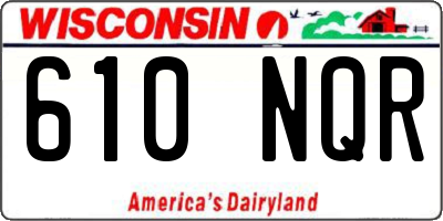 WI license plate 610NQR