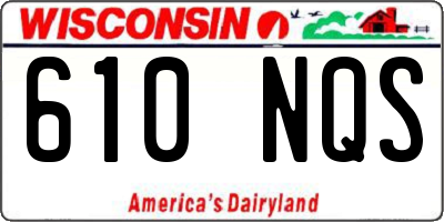 WI license plate 610NQS