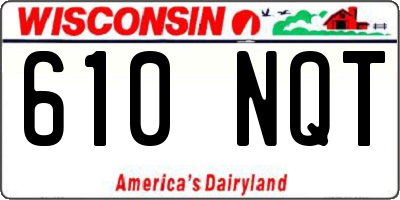 WI license plate 610NQT