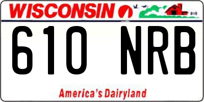 WI license plate 610NRB