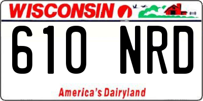 WI license plate 610NRD