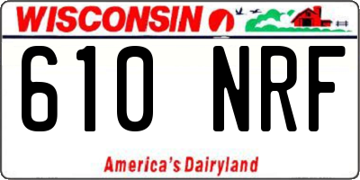 WI license plate 610NRF