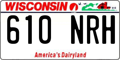 WI license plate 610NRH