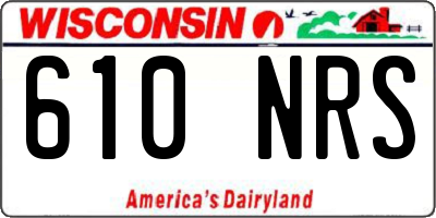 WI license plate 610NRS