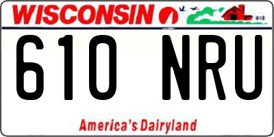 WI license plate 610NRU