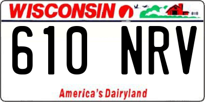WI license plate 610NRV