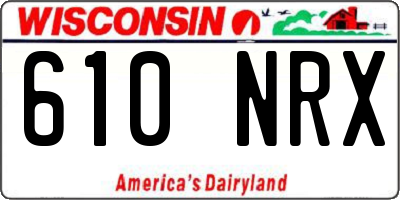 WI license plate 610NRX