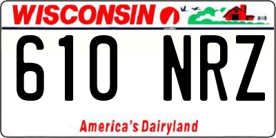 WI license plate 610NRZ