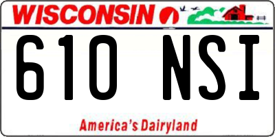 WI license plate 610NSI