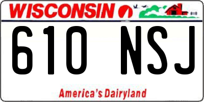 WI license plate 610NSJ