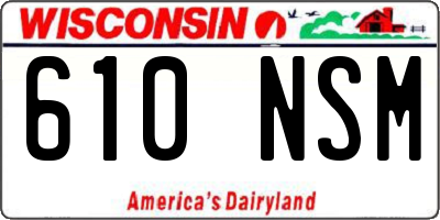 WI license plate 610NSM