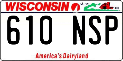 WI license plate 610NSP