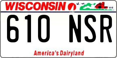 WI license plate 610NSR
