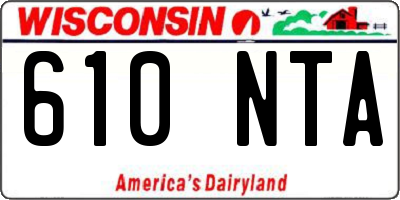 WI license plate 610NTA