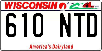 WI license plate 610NTD