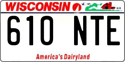 WI license plate 610NTE