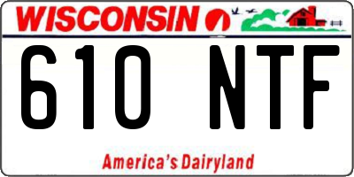 WI license plate 610NTF