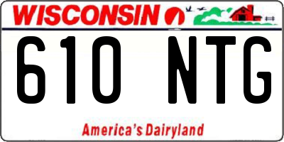 WI license plate 610NTG