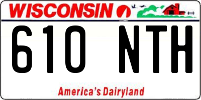 WI license plate 610NTH