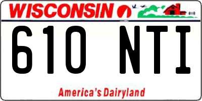 WI license plate 610NTI