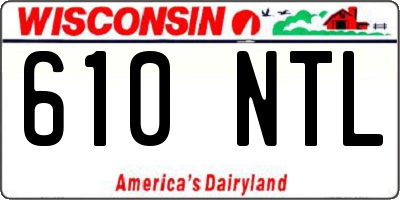 WI license plate 610NTL