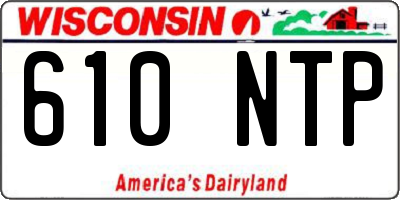 WI license plate 610NTP