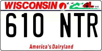 WI license plate 610NTR