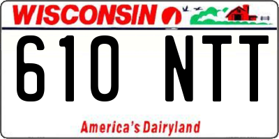 WI license plate 610NTT