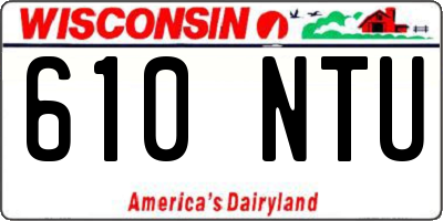 WI license plate 610NTU