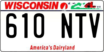 WI license plate 610NTV