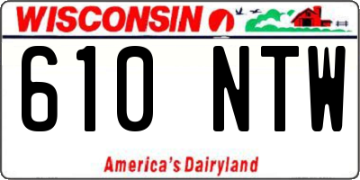 WI license plate 610NTW