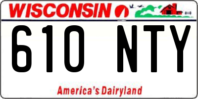 WI license plate 610NTY
