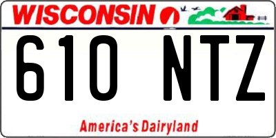WI license plate 610NTZ