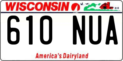 WI license plate 610NUA