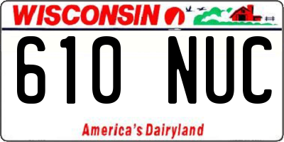 WI license plate 610NUC