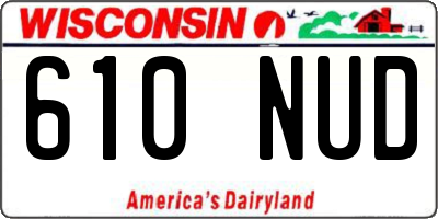 WI license plate 610NUD