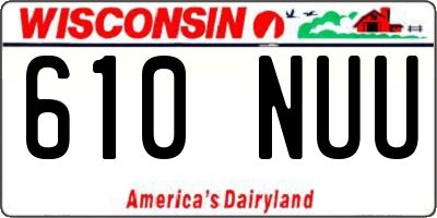 WI license plate 610NUU