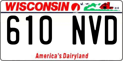 WI license plate 610NVD